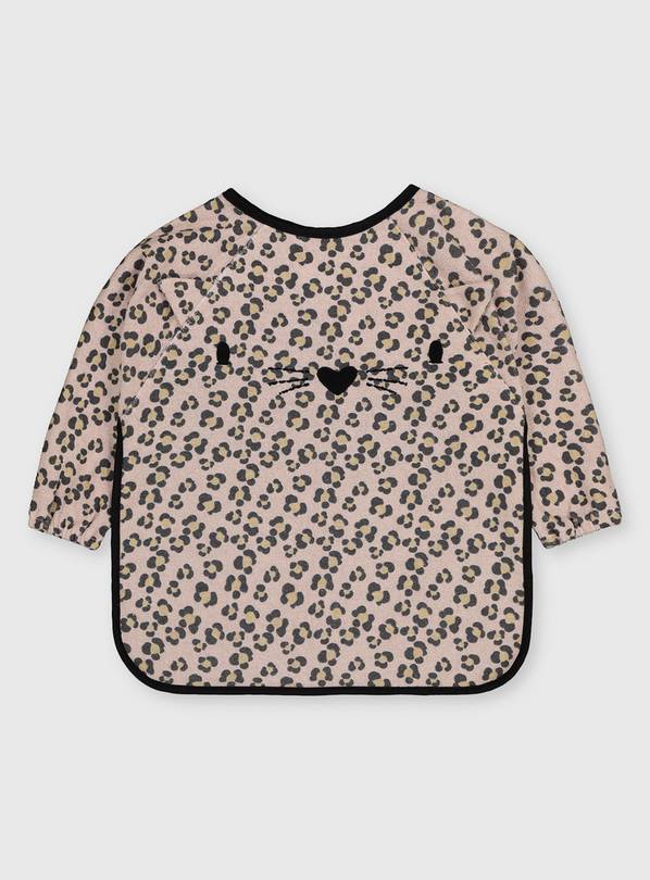 Pink Cat Animal Print Bib - One Size